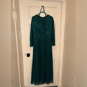 SHEIN xl dress teal long sleeve